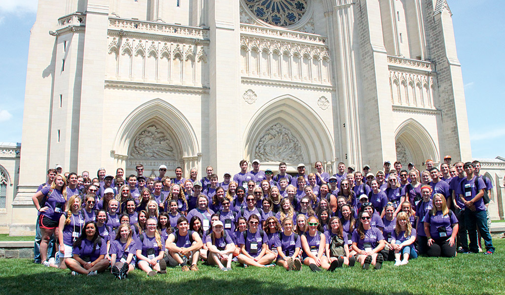 Youth Tour participants visit the National Cathedral