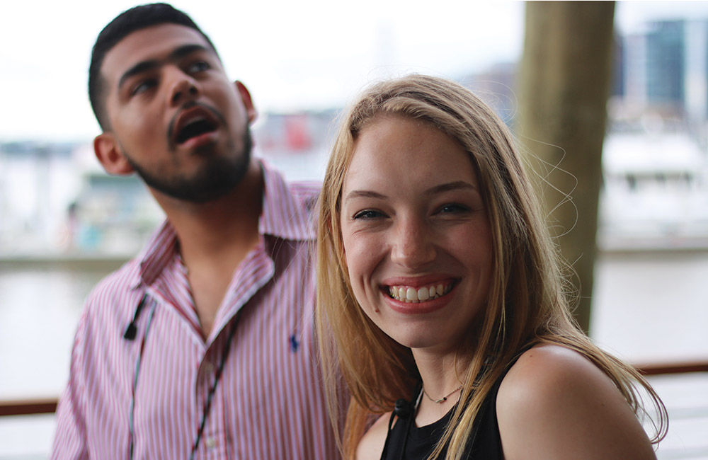 Despite political differences, Adrian Nanez, left, and Emily Heitschmidt formed a bond on Youth Tour